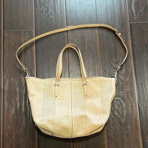 Coach Tan Perforated Tote Bag